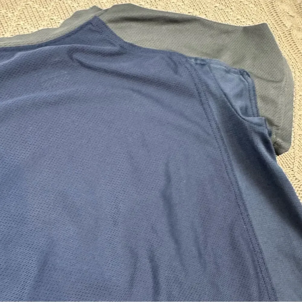 Nike Boys Youth Navy and Charcoal Dri-FIT Tee Small